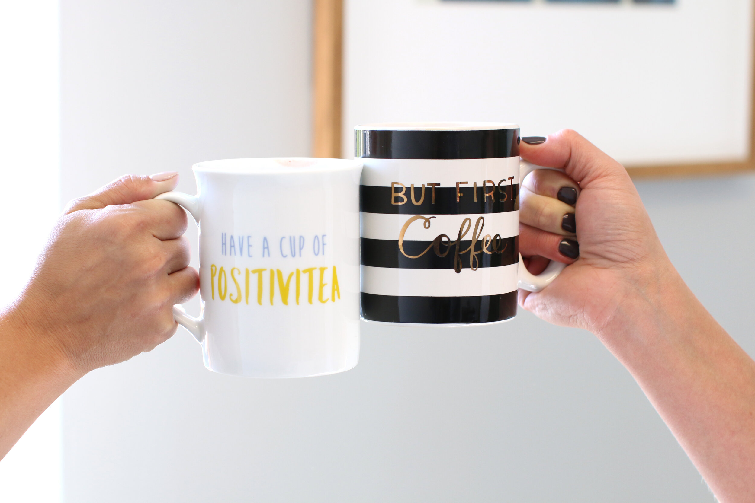  The start to a great day is often a cup of something delicious (+ caffeinated) to give you a boost of energy and motivate you to get down to business. We provide endless amounts of coffee and tea plus a motivational, inspirational, or just funny mug