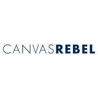 canvasrebel magazine logo in blue